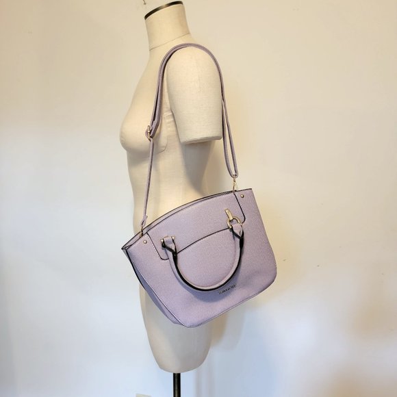 London Fog Handbags - LONDON FOG Satchel Lavender Stucture Shoulder Bag